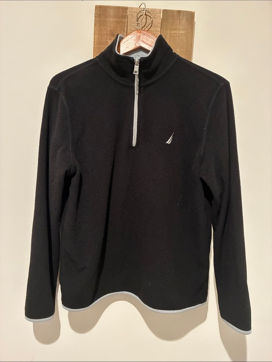 Nautica Other - Nautica Black Quarter-Zip Pullover with Light Gray Trim